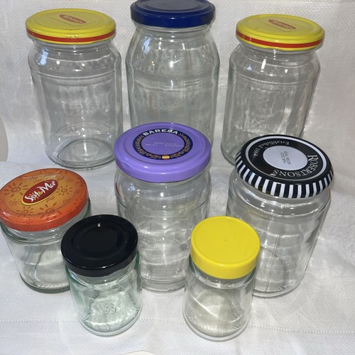 Empty jam jars clear - jam,