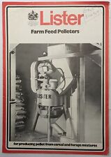 Original Lister 10 hp & 25 hp Farm Feed Pelleters Brochure, UK Market, 1976