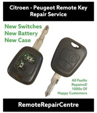 Repair service for Peugeot 206 307 Citroen C1 C2 C3 2 button remote key fob