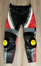 RST LEATHERS MOTORCYCLE TROUSERS EU 52 UK 32 WITH KNEE SLIDERS