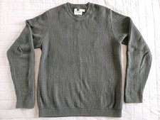 Topman Men's Jumper Medium M Dark Green 100% Cotton