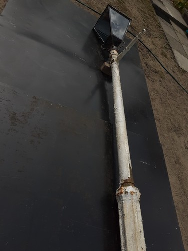 Original cast iron lamp - iron, post