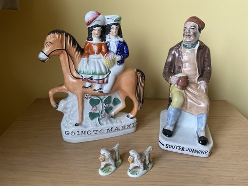19c staffordshire figures 4 - 19c, x