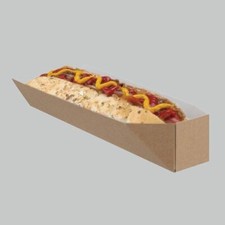 HOT DOG holder Disposable Takeaway BBQ Cardboard  Fast Food Packaging box x100 