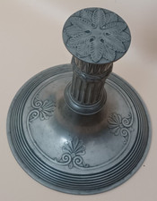 Vintage Orivit Pewter Candlestick with decorated cap