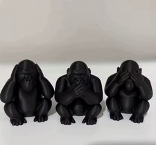 3 Wise Monkeys Figur Set See