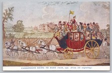 Passengers Going to Bury Fair 1770, Horse Drawn Stagecoach, Social History PC