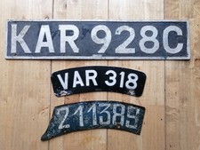 Vintage number plates - vintage,