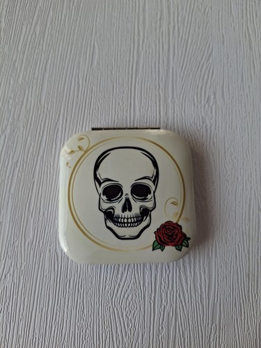 Skull compact mirror gothic - skull, mirror,