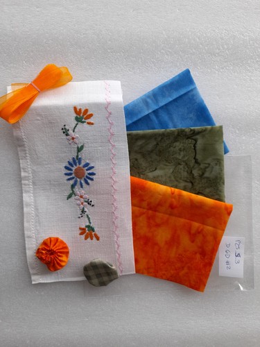 Vintage embroidered linen - embroidered, &