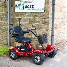 Bugg-Ease Single Seat Golf Buggy - Twist Grip in Red with Luxury Chair