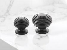 Ebonised Black Wood Wooden Beehive Cupboard Cabinet Door Knob Large Small