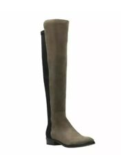 Clarks Caddy Belle Ladies Taupe Suede Long Over Knee Boots UK Size 3 D EU 35.5