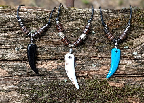 Handmade maori necklace beaded - necklace,