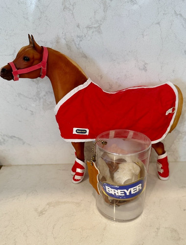 Breyer horse with red white - red,