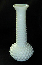 Stylish Vintage E.O. Brody Co, Hobnail Milk Glass Bud Vase 1950s