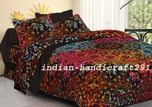 Boho mandala striped duvet - boho,