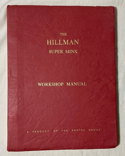 Hillman super minx workshop - hillman,