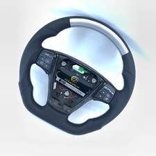 Black Smooth leather Steering