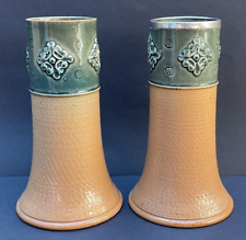 A pair of Art Deco Royal Doulton Stoneware Vases C1920s 14cm high