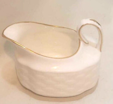 Coalport Nantucket Creamer jug basket weave gold edge