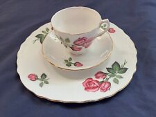 LOVELY ROYAL VALE BONE CHINA TRIO SET  - PLATE + CUP AND SAUCER ROSE PATTERN