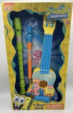 SpongeBob SquarePants 3 Piece Band Set Ukulele, Recorder, Slide Whistle NIB