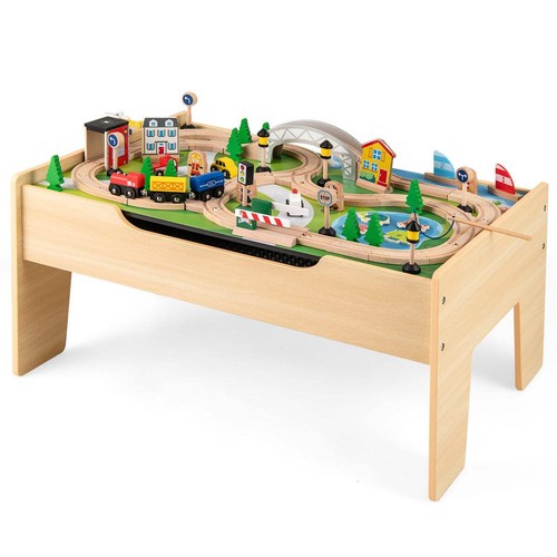 Wooden train table pieces - table,