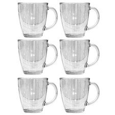 6pcs 12oz Clear Glass Coffee
