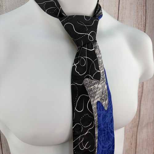 Bugatti italian silk tie - silk, black