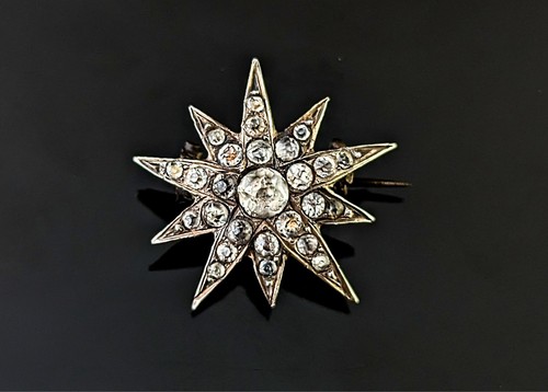Antique north star brooch - antique,