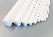 Plastic PTFE Teflon White Round Rod Bar 4 5 6 8 10 30 mm Dia Various Lengths
