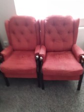 2 terracotta fabric fireside