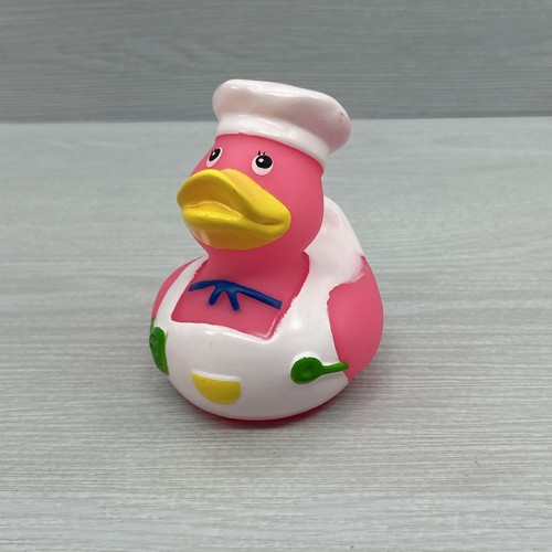 Pink rubber duck with - with, chef