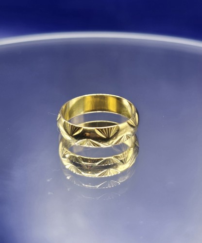 22ct gold patterned - patterned, ring
