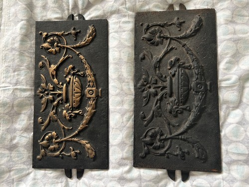 Pair antique victorian cast - antique,