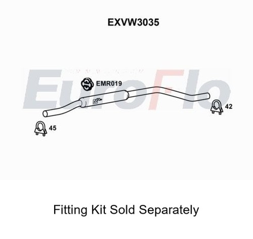 Rear muffler silencer insert - rear,