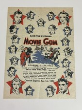 1930’s Movie Gum Wrapper