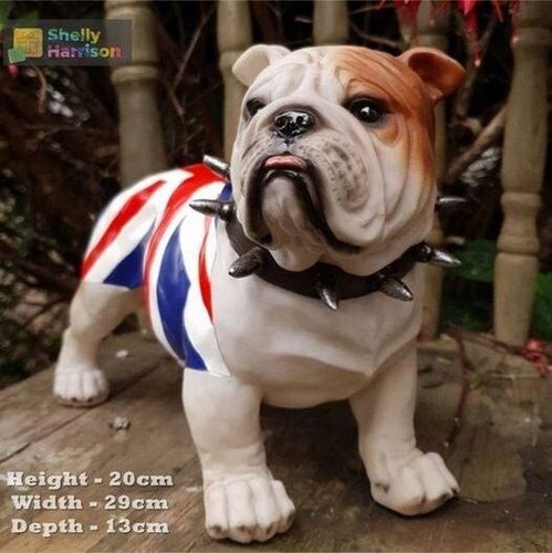 British bulldog ornament resin - bulldog,
