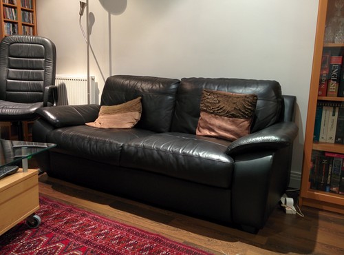 Seater large black - 3, leather