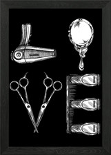Hairdresser Hairstyle Framed