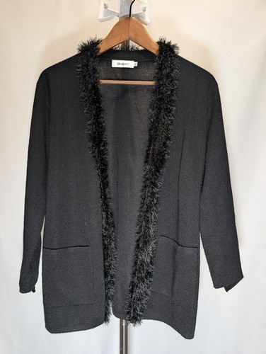 Damart black knit cardigan - damart,
