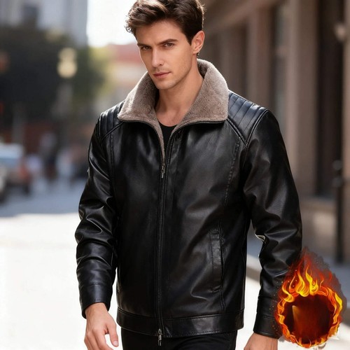 Men leather jacket - men,