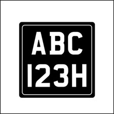 Personalised Novelty Motorcycle Licence Number Plate Aluminium Show Bike Plate