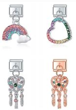 Italian 9mm Dream Catcher, Heart and Rainbow Charms