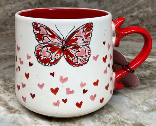 Large coffee mug hearts - mug, and