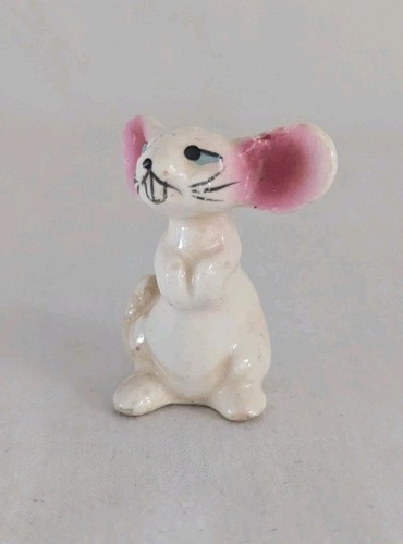 Miniature ceramic mouse figure - mouse,