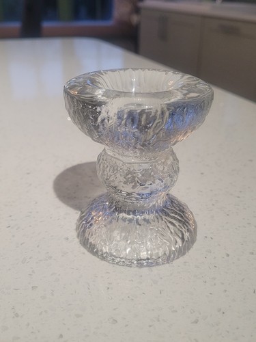 Vintage clear glass candle - vintage,