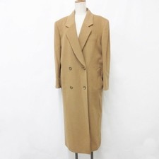 Burberrys long coat double breasted tailored collar wool and cashmere blend came