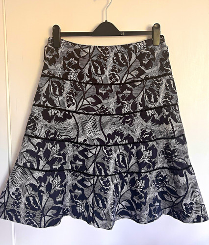 Coast black white floral - black,